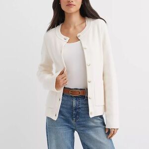 Loft Waisted Patch Pocket Cardigan